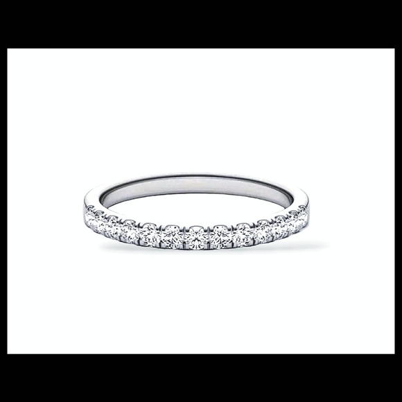 Pre-owned Charles & Colvard 14k White Gold Moissanite Dew Point 1.75 TW Set - Picture 9 of 15